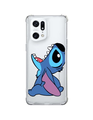 Coque Oppo Find X5 Pro Stitch de Lilo et Stitch Transparente