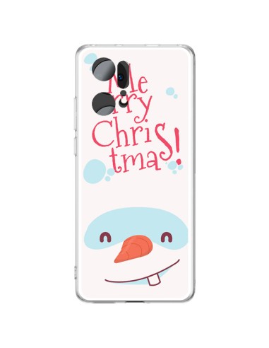 Cover Oppo Find X5 Pro Pupazzo di Neve Merry Christmas Natale - Nico