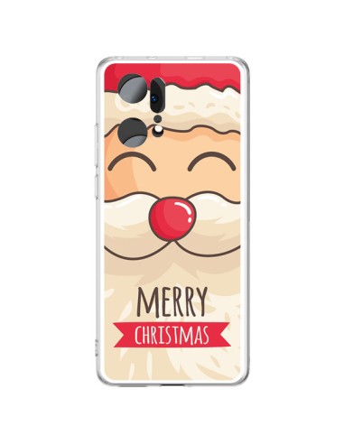 Coque Oppo Find X5 Pro Moustache du Père Noël Merry Christmas - Nico