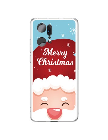 Coque Oppo Find X5 Pro Bonnet du Père Noël Merry Christmas - Nico