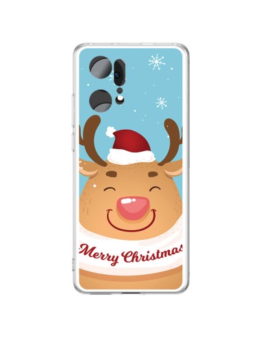 Cover Oppo Find X5 Pro Renna di Natale Merry Christmas - Nico
