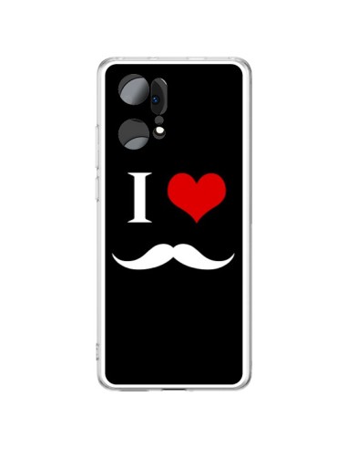 Oppo Find X5 Pro Case I Love Moustache - Nico
