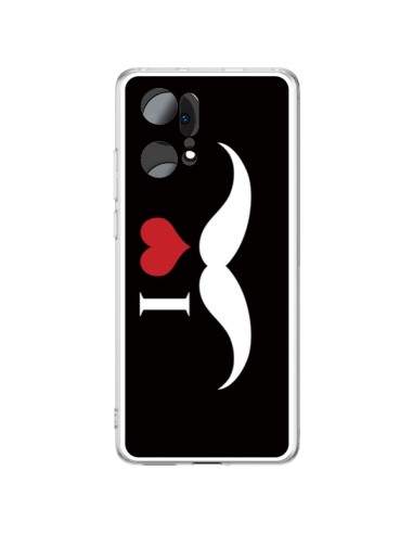 Oppo Find X5 Pro Case I Love Moustache - Nico