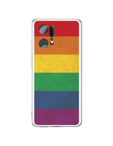 Cover Oppo Find X5 Pro Bandiera Arcobaleno LGBT - Nico