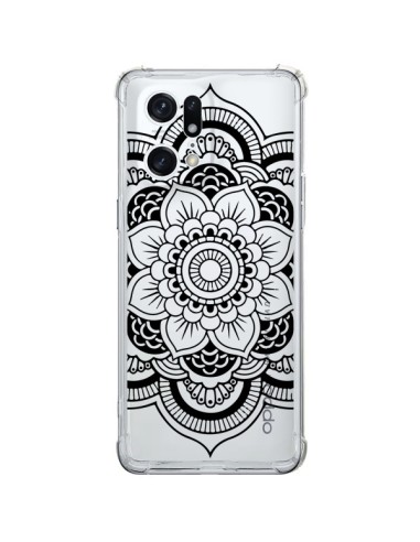 Oppo Find X5 Pro Case Mandala Black Aztec Clear - Nico