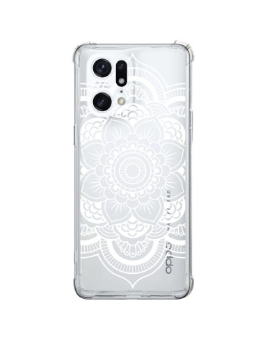 Oppo Find X5 Pro Case Mandala White Aztec Clear - Nico