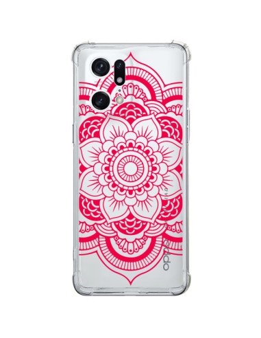 Oppo Find X5 Pro Case Mandala Pink Fucsia Aztec Clear - Nico