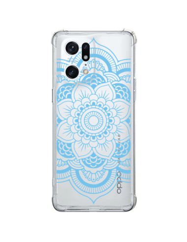Oppo Find X5 Pro Case Mandala Blue Aztec Clear - Nico