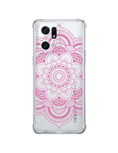 Oppo Find X5 Pro Case Mandala Pink Chiaro Aztec Clear - Nico