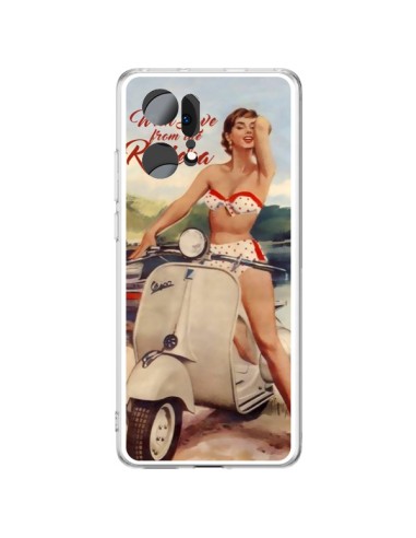 Coque Oppo Find X5 Pro Pin Up With Love From the Riviera Vespa Vintage - Nico