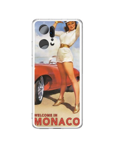 Coque Oppo Find X5 Pro Welcome to Monaco Vintage Pin Up - Nico