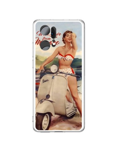 Coque Oppo Find X5 Pro Pin Up With Love From Monaco Vespa Vintage - Nico