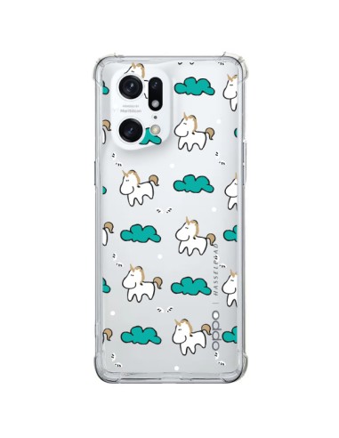 Oppo Find X5 Pro Case Unicorn and Clouds Clear - Nico