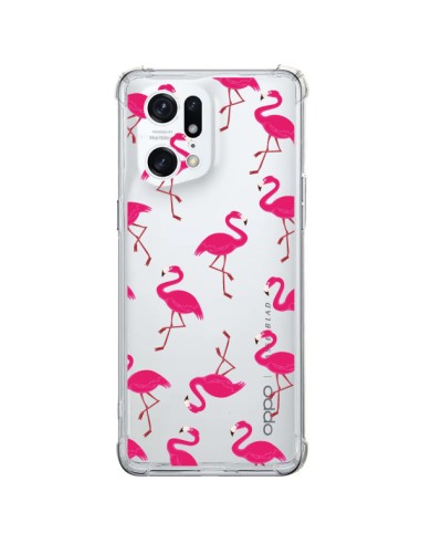 Cover Oppo Find X5 Pro Fenicottero Rosa Trasparente - Nico