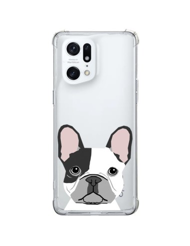 Cover Oppo Find X5 Pro Bulldog Francese Cane Trasparente - Pet Friendly