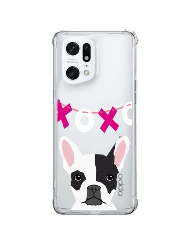 Coque Oppo Find X5 Pro Bulldog Français XoXo Chien Transparente - Pet Friendly