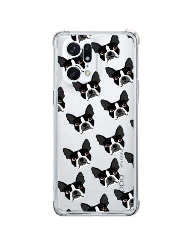 Coque Oppo Find X5 Pro Chiens Boston Terrier Transparente - Pet Friendly