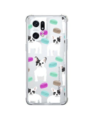 Coque Oppo Find X5 Pro Chiens Bulldog Français Macarons Transparente - Pet Friendly