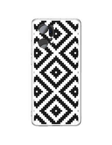 Coque Oppo Find X5 Pro Diamond Chevron Black and White - Pura Vida