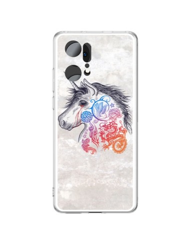 Coque Oppo Find X5 Pro Licorne Muticolore - Rachel Caldwell