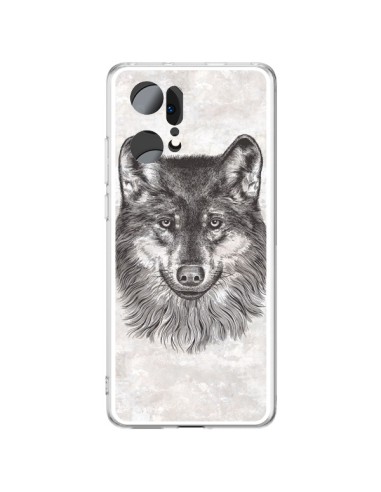Coque Oppo Find X5 Pro Loup Gris - Rachel Caldwell