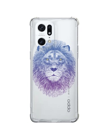 Cover Oppo Find X5 Pro Leone Animale Trasparente - Rachel Caldwell