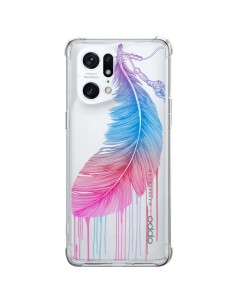 Oppo Find X5 Pro Case Plume Rainbow Clear - Rachel Caldwell