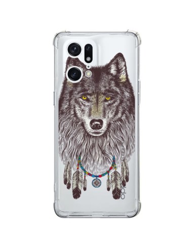 Cover Oppo Find X5 Pro Lupo Acchiappasogni Trasparente - Rachel Caldwell