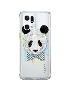 Coque Oppo Find X5 Pro Panda Noeud Papillon Transparente - Rachel Caldwell