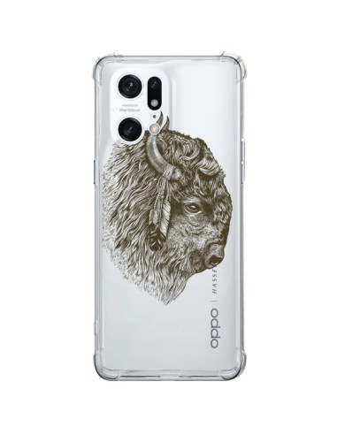 Coque Oppo Find X5 Pro Buffalo Bison Transparente - Rachel Caldwell