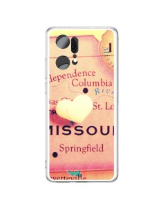 Coque Oppo Find X5 Pro Carte Map Missouri Coeoeur - R Delean
