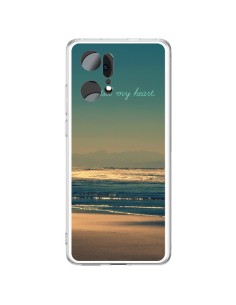 Coque Oppo Find X5 Pro Be still my heart Mer Sable Beach Ocean - R Delean