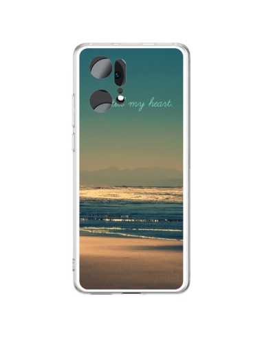 Coque Oppo Find X5 Pro Be still my heart Mer Sable Beach Ocean - R Delean