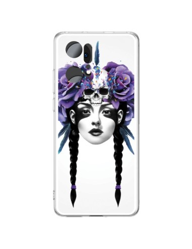 Coque Oppo Find X5 Pro Fille Fleurs Warrior - Ruben Ireland