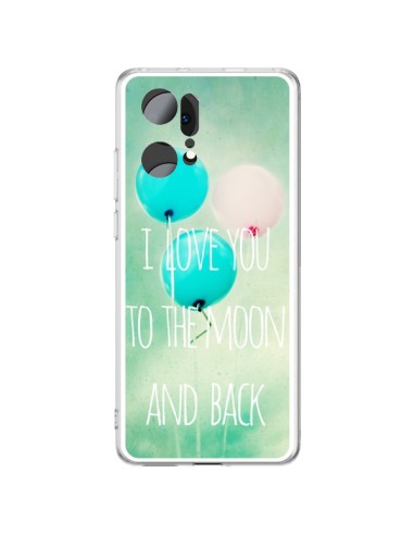 Oppo Find X5 Pro Case I Love you to the moon and back - Sylvia Cook