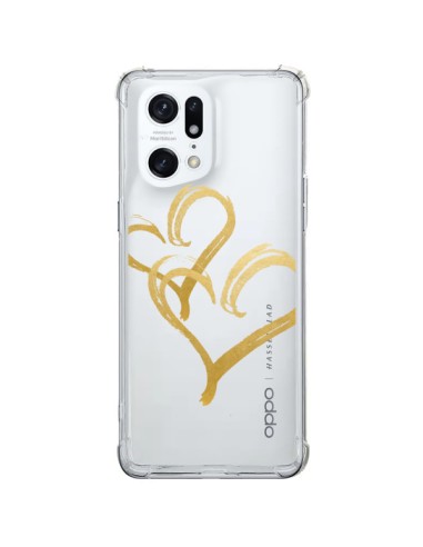 Cover Oppo Find X5 Pro Due Cuori Amore Trasparente - Sylvia Cook