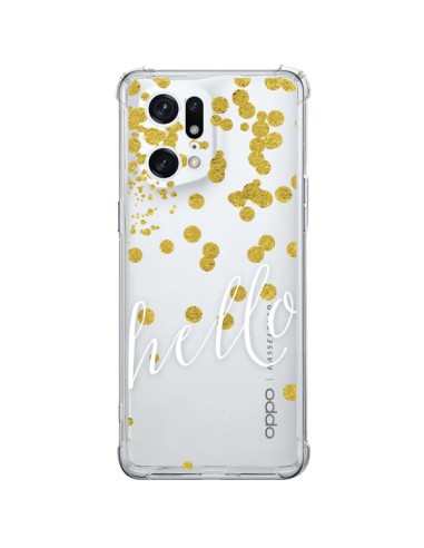 Coque Oppo Find X5 Pro Hello, Bonjour Transparente - Sylvia Cook