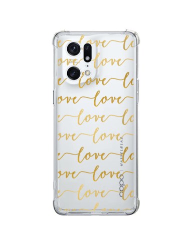 Coque Oppo Find X5 Pro Love Amour Repeating Transparente - Sylvia Cook