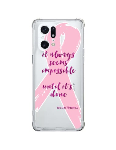 Oppo Find X5 Pro Case It always seems impossible, cela semble toujours impossible Clear - Sylvia Cook