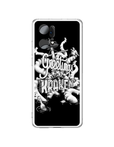 Coque Oppo Find X5 Pro Greetings from the kraken Tentacules Poulpe - Senor Octopus