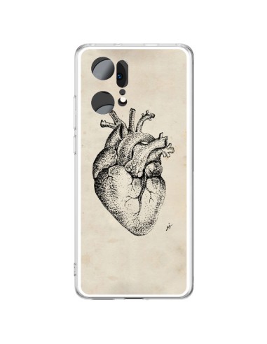 Coque Oppo Find X5 Pro Coeur Vintage - Tipsy Eyes