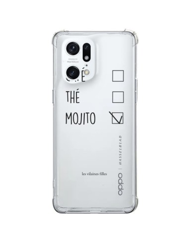 Coque Oppo Find X5 Pro Café, Thé et Mojito Transparente - Les Vilaines Filles