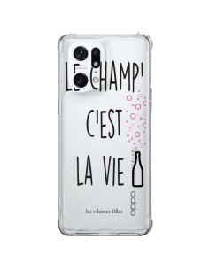 Coque Oppo Find X5 Pro Le Champ, c'est la Vie Transparente - Les Vilaines Filles