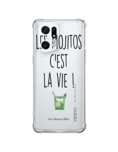 Coque Oppo Find X5 Pro Les Mojitos, c'est la vie Transparente - Les Vilaines Filles