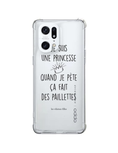 Oppo Find X5 Pro Case I’m a princess when I fart it makes glitter Clear - Les Vilaines Filles