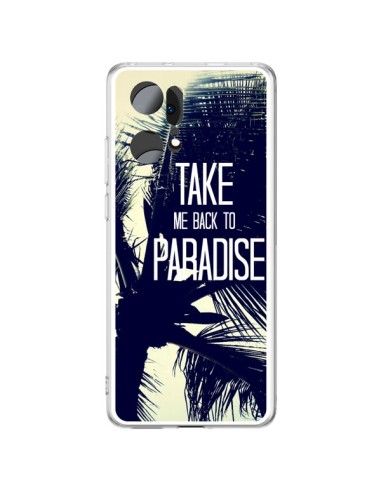 Coque Oppo Find X5 Pro Take me back to paradise USA Palmiers - Tara Yarte