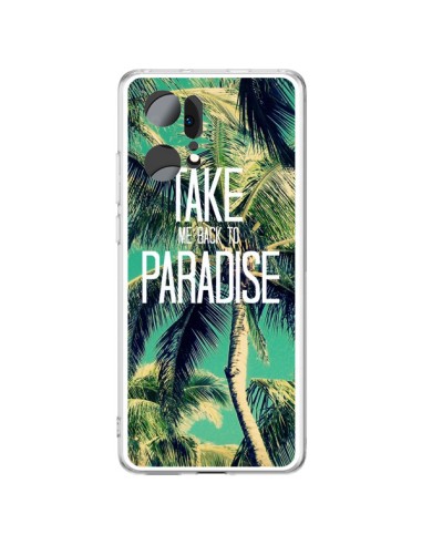 Coque Oppo Find X5 Pro Take me back to paradise USA Palmiers Palmtree - Tara Yarte