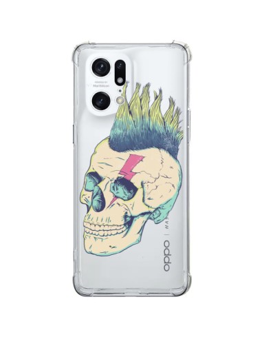 Oppo Find X5 Pro Case Skull Punk Clear - Victor Vercesi