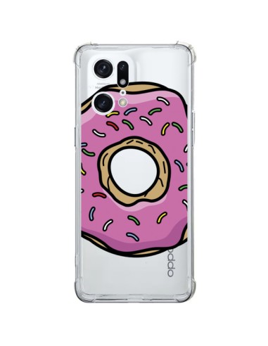 Coque Oppo Find X5 Pro Donuts Rose Transparente - Yohan B.