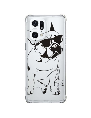 Cover Oppo Find X5 Pro Bulldog Cane Trasparente - Yohan B.